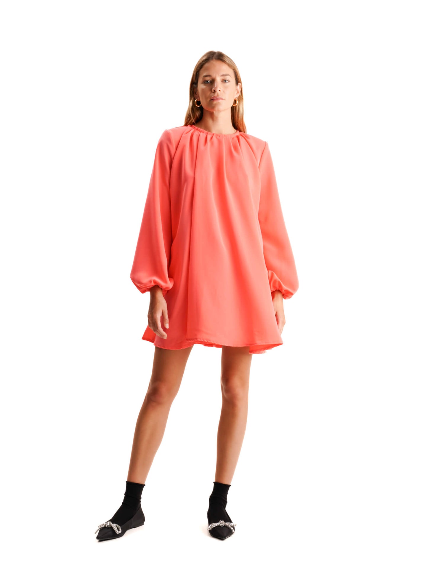 JULIETTE DRESS IN CORAL