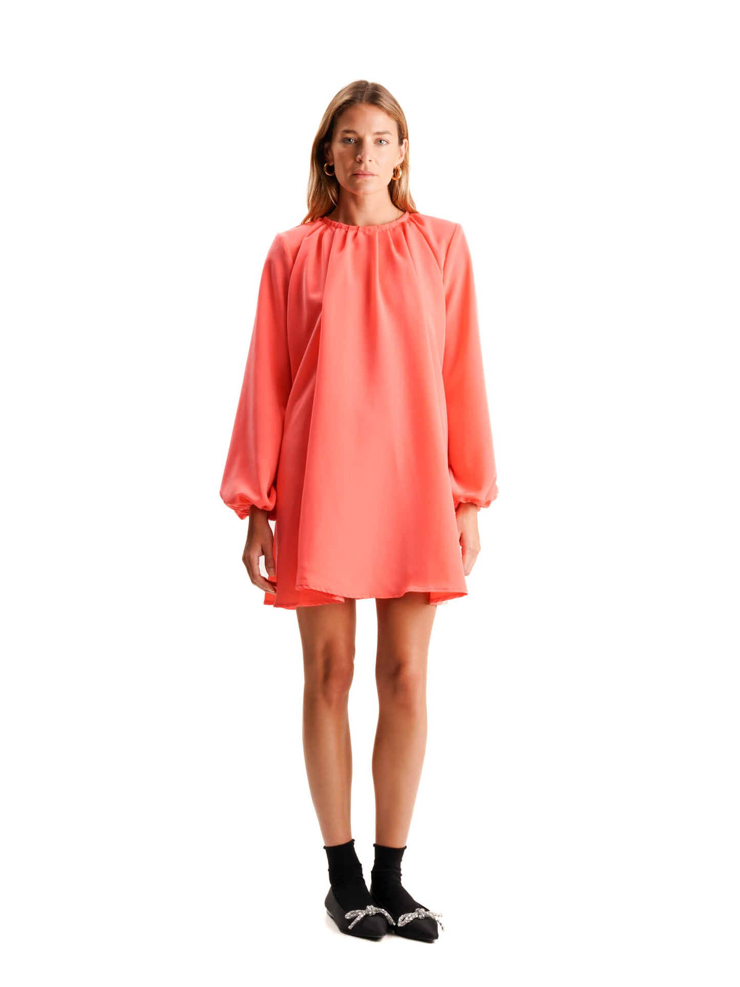 JULIETTE DRESS IN CORAL