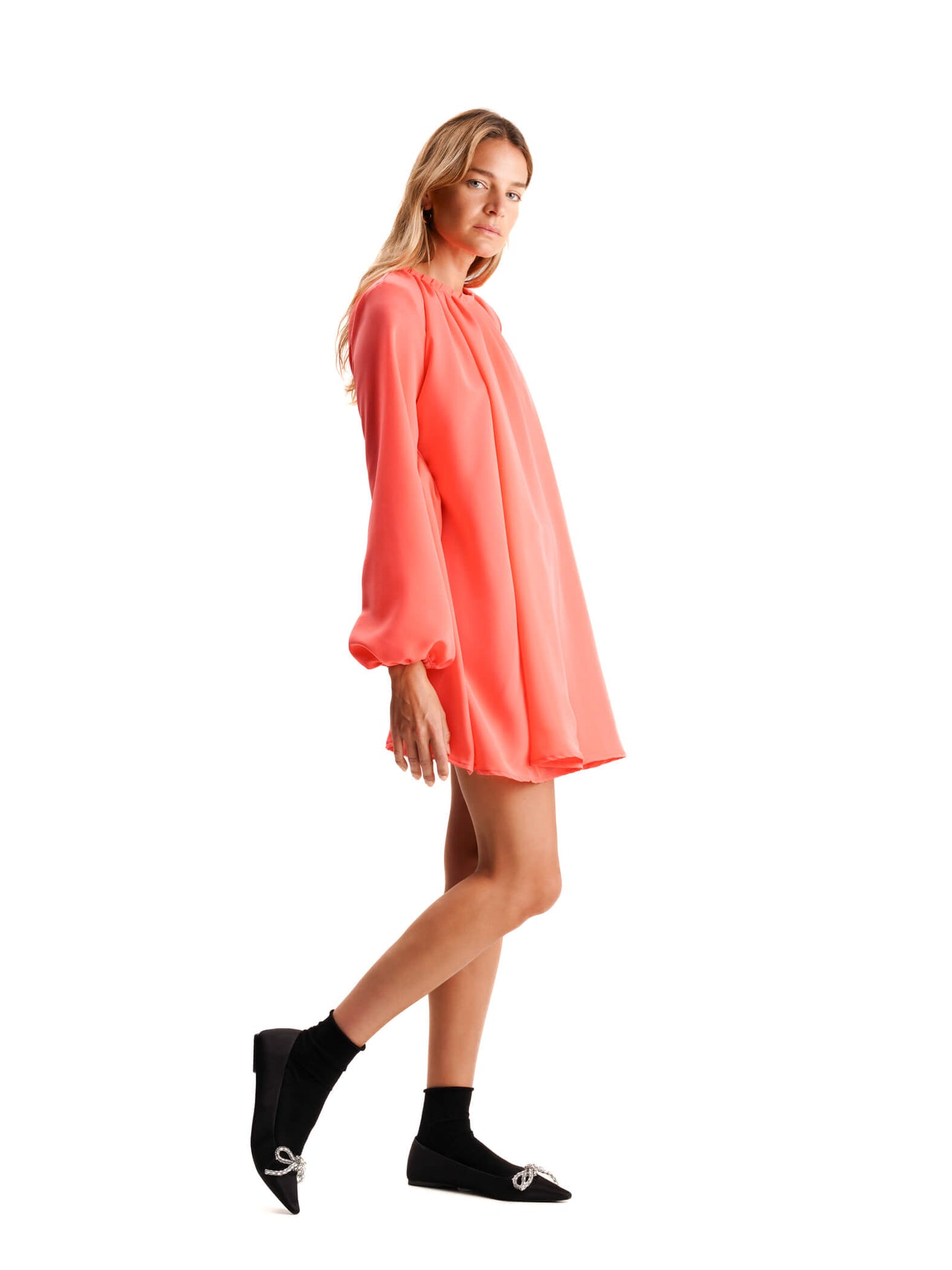 JULIETTE DRESS IN CORAL