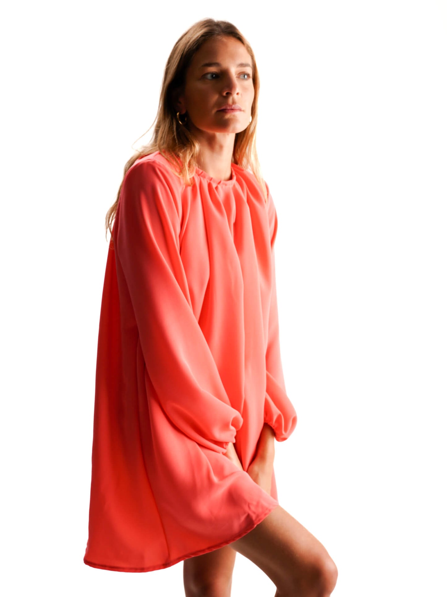 JULIETTE DRESS IN CORAL